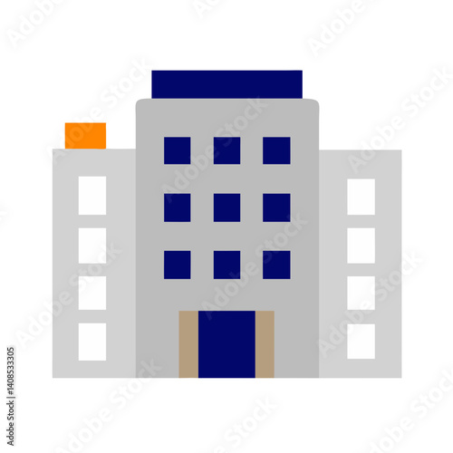 Modern geometric office building illustration  