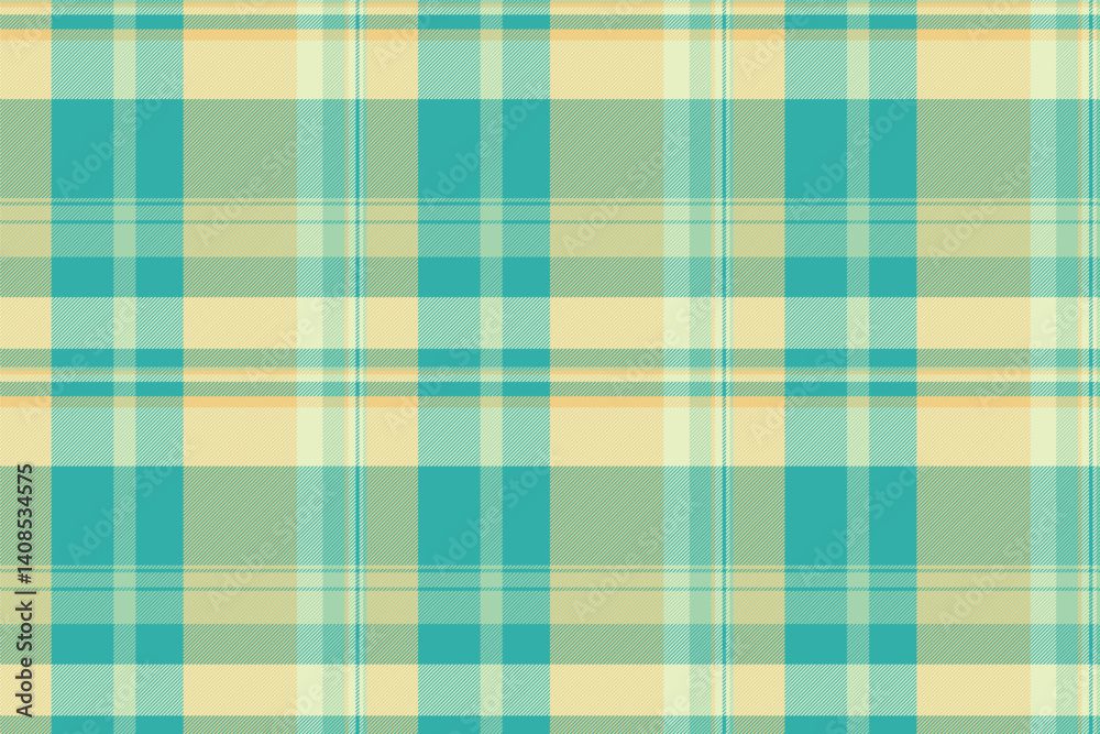 Outfit vector pattern background, lumberjack seamless fabric check. Shirt textile plaid texture tartan in light and teal colors. Outfit vector pattern background, lumberjack seamless fabric check. Shirt textile plaid texture tartan in light and teal colors.