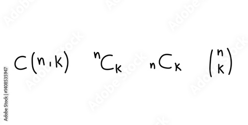The Binomial Coefficients in Mathematics. n Choose r Formula.