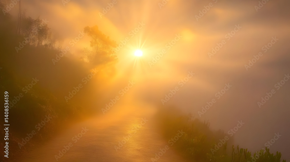 Fototapeta premium Warm abstract sunburst background