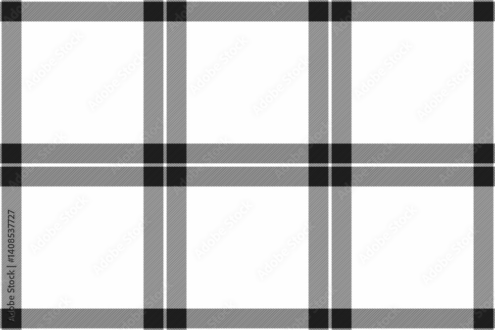 Fototapeta premium Elegant monochrome plaid pattern. Perfect for textile design, website backgrounds, or stylish packaging. The clean lines and sophisticated grayscale create a versatile and timeless aesthetic.