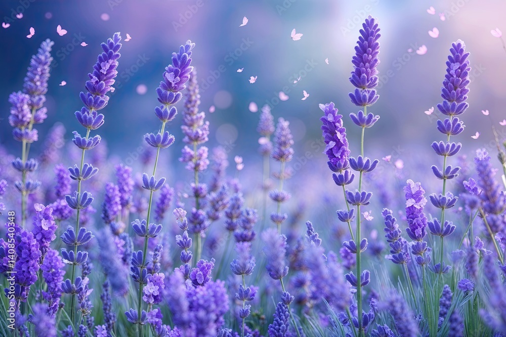 Obraz premium Lavender Blue Backgrounds for Enchanting Nature Inspired Home Decor