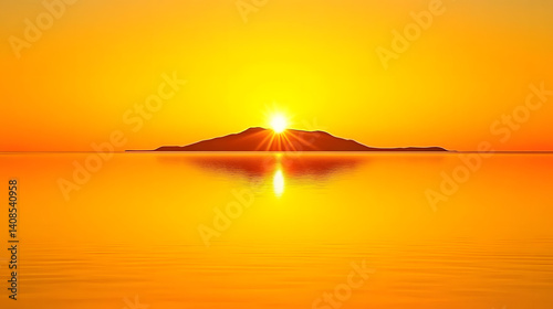 Wallpaper Mural Warm sunset water reflection Torontodigital.ca