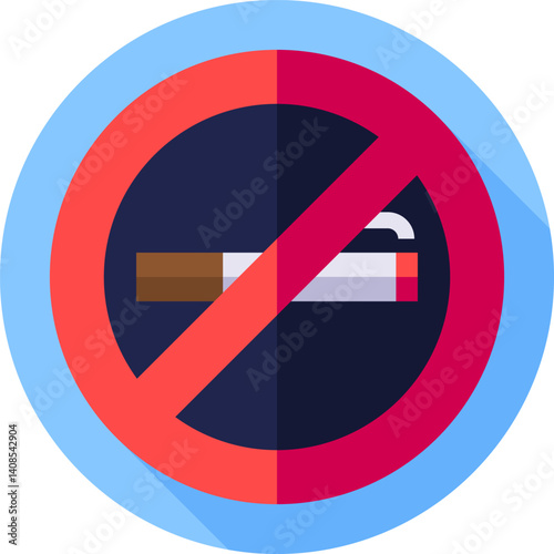 no smoking illustration on a white background     