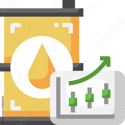 oil barrel illustration on a white background     