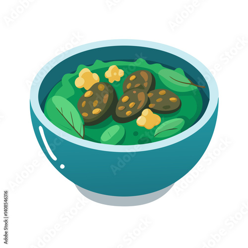 A Bowl of Falafel Salad on Black Background