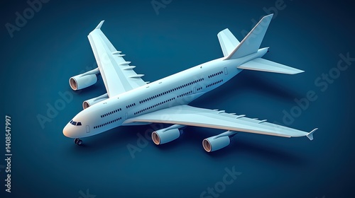 Wallpaper Mural Modern jet airliner against a deep blue backdrop. Torontodigital.ca