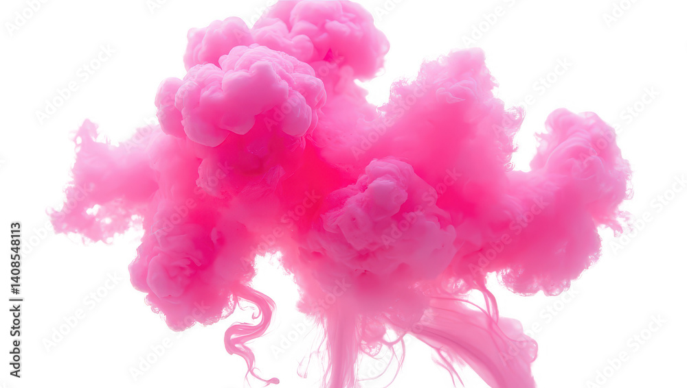 Fototapeta premium Abstract Pink Ink Cloud in Water