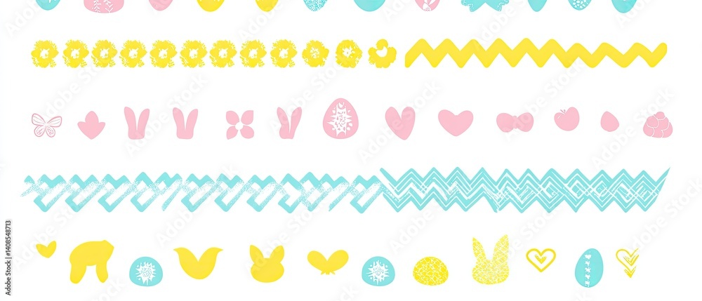 Springtime Easter design elements Springtime Easter design elements