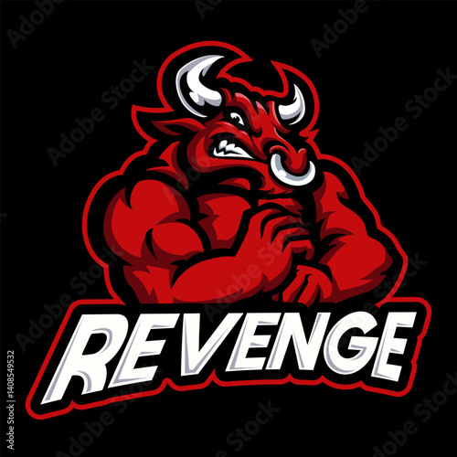 Strong Revenge Bull Logo Concept