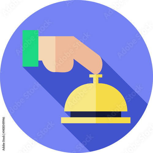 reception bell illustration on a white background     