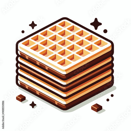 wafer, food, snack, dessert, sweet, crispy, tasty, waffle, biscuit, cream, delicious, chocolate, brown, cookie, pastry, closeup, crunchy, semiconductor, background, isolated, chip, white, cocoa, circu