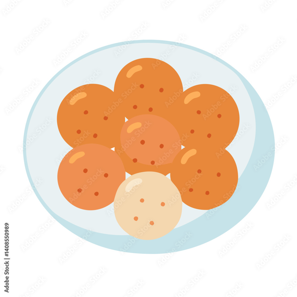 Fototapeta premium Indian Sweets: Gulab Jamun Balls in a Dish