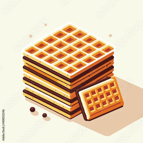 wafer, food, snack, dessert, sweet, crispy, tasty, waffle, biscuit, cream, delicious, chocolate, brown, cookie, pastry, closeup, crunchy, semiconductor, background, isolated, chip, white, cocoa, circu
