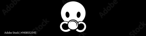 Modern icon of a baby pacifier, also known as a dummy teat, soother, or teether, in flat and line design, available with a modern baby care illustration on a black, white, and transparent background