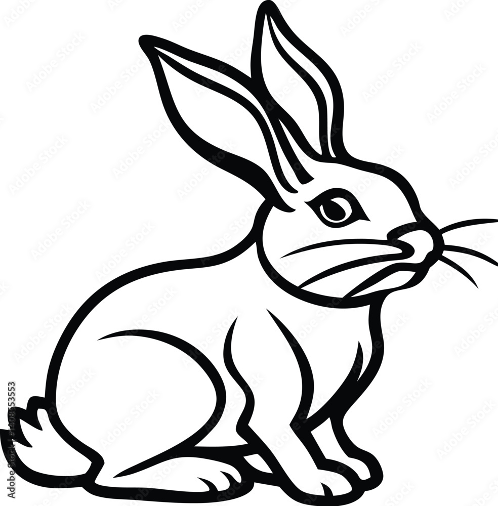 Obraz premium Bunny silhouette vector designs 5