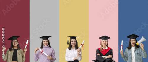 Set of graduating students ...
