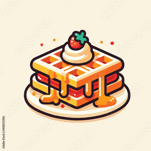 food, waffle, dessert, breakfast, background, pastry, sweet, snack, delicious, illustration, homemade, lunch, tasty, crispy, bakery, fresh, white, baked, meal, belgian, wafer, cream, cake, golden, str