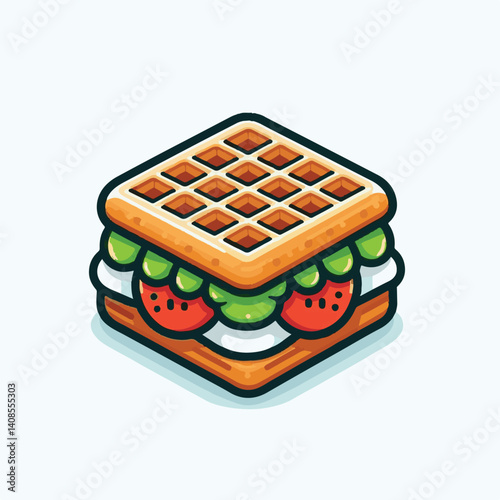 food, waffle, dessert, breakfast, background, pastry, sweet, snack, delicious, illustration, homemade, lunch, tasty, crispy, bakery, fresh, white, baked, meal, belgian, wafer, cream, cake, golden, str