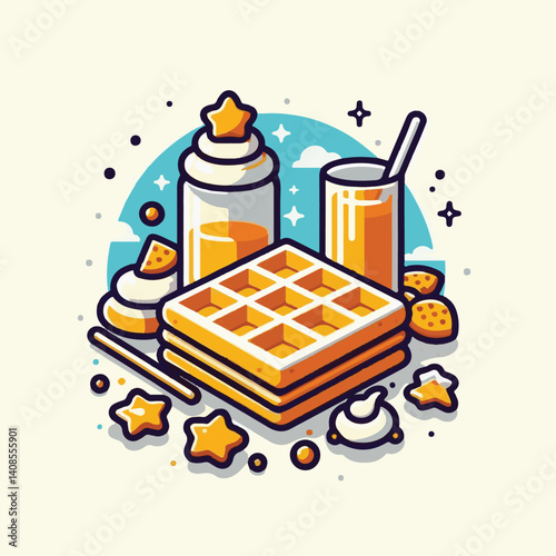 food, waffle, dessert, breakfast, background, pastry, sweet, snack, delicious, illustration, homemade, lunch, tasty, crispy, bakery, fresh, white, baked, meal, belgian, wafer, cream, cake, golden, str
