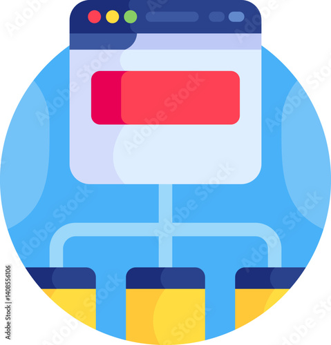 sitemap illustration on a white background     