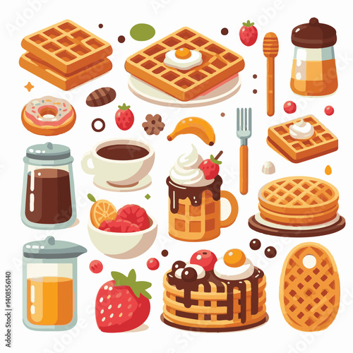 food, waffle, dessert, breakfast, background, pastry, sweet, snack, delicious, illustration, homemade, lunch, tasty, crispy, bakery, fresh, white, baked, meal, belgian, wafer, cream, cake, golden, str