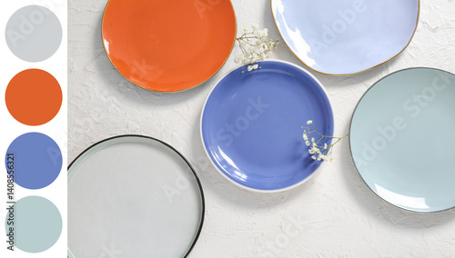Clean plates on light backg...