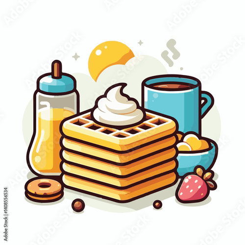 food, waffle, dessert, breakfast, background, pastry, sweet, snack, delicious, illustration, homemade, lunch, tasty, crispy, bakery, fresh, white, baked, meal, belgian, wafer, cream, cake, golden, str