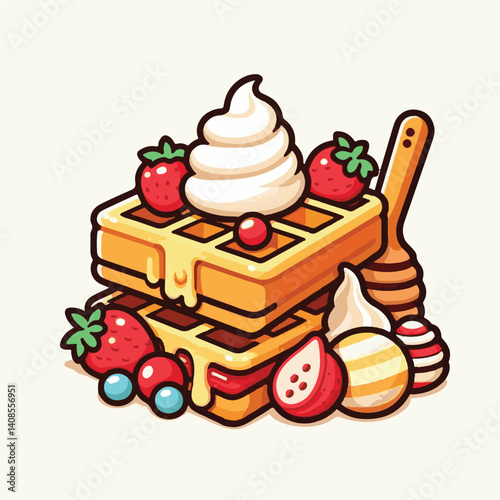 food, waffle, dessert, breakfast, background, pastry, sweet, snack, delicious, illustration, homemade, lunch, tasty, crispy, bakery, fresh, white, baked, meal, belgian, wafer, cream, cake, golden, str