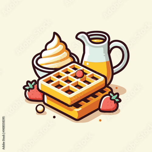 food, waffle, dessert, breakfast, background, pastry, sweet, snack, delicious, illustration, homemade, lunch, tasty, crispy, bakery, fresh, white, baked, meal, belgian, wafer, cream, cake, golden, str