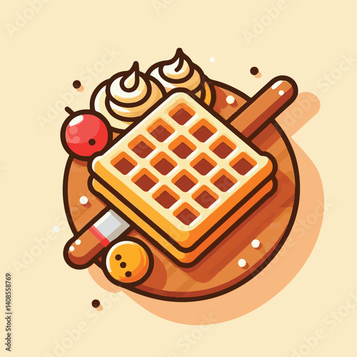 food, waffle, dessert, breakfast, background, pastry, sweet, snack, delicious, illustration, homemade, lunch, tasty, crispy, bakery, fresh, white, baked, meal, belgian, wafer, cream, cake, golden, str