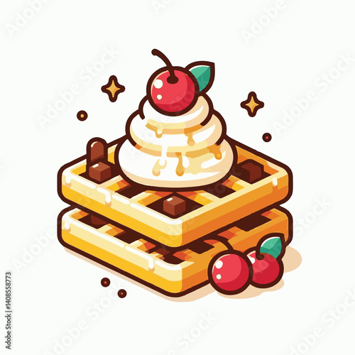 food, waffle, dessert, breakfast, background, pastry, sweet, snack, delicious, illustration, homemade, lunch, tasty, crispy, bakery, fresh, white, baked, meal, belgian, wafer, cream, cake, golden, str
