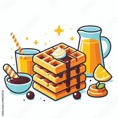 food, waffle, dessert, breakfast, background, pastry, sweet, snack, delicious, illustration, homemade, lunch, tasty, crispy, bakery, fresh, white, baked, meal, belgian, wafer, cream, cake, golden, str