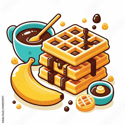 food, waffle, dessert, breakfast, background, pastry, sweet, snack, delicious, illustration, homemade, lunch, tasty, crispy, bakery, fresh, white, baked, meal, belgian, wafer, cream, cake, golden, str