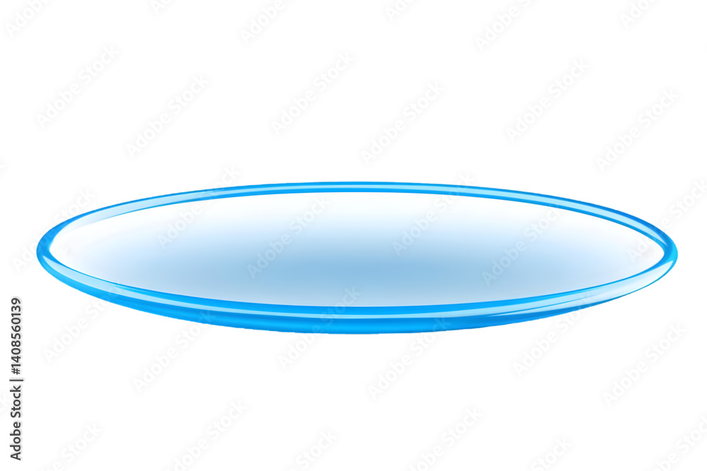 Abstract Glowing Blue Oval Shape On A Transparent Background Illustration Abstract Glowing Blue Oval Shape On A Transparent Background Illustration