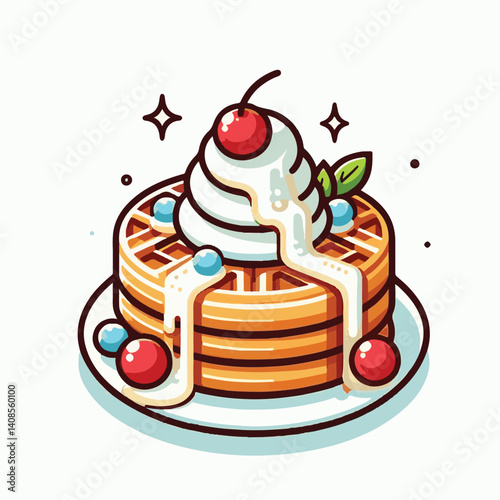 food, waffle, dessert, breakfast, background, pastry, sweet, snack, delicious, illustration, homemade, lunch, tasty, crispy, bakery, fresh, white, baked, meal, belgian, wafer, cream, cake, golden, str