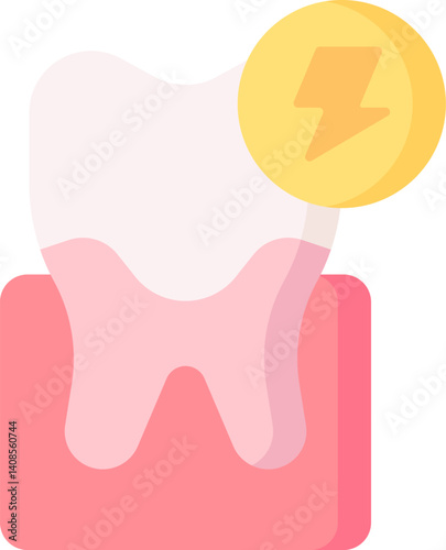 toothache illustration on a white background     