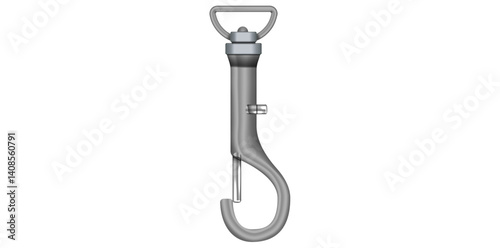 Realistic Silver Metal Clasp Vector Illustration.	