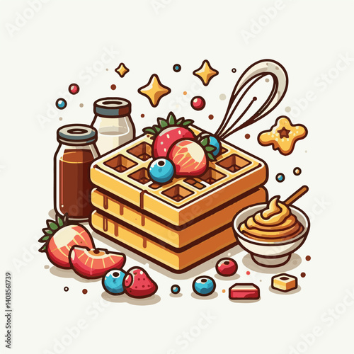 food, waffle, dessert, breakfast, background, pastry, sweet, snack, delicious, illustration, homemade, lunch, tasty, crispy, bakery, fresh, white, baked, meal, belgian, wafer, cream, cake, golden, str