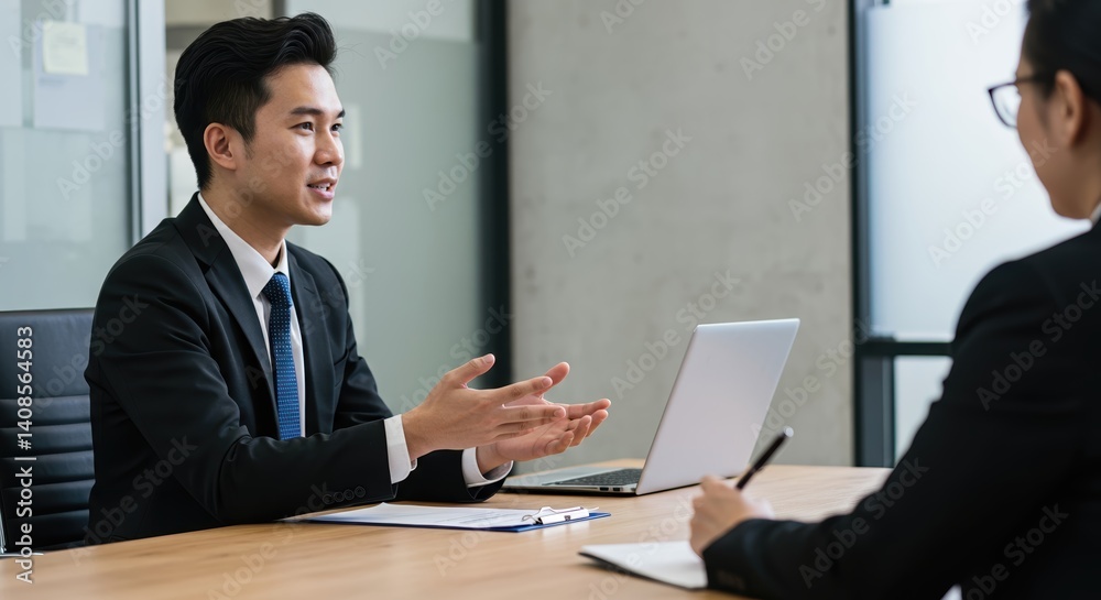 Businessman discussing ideas in a meeting room Businessman discussing ideas in a meeting room