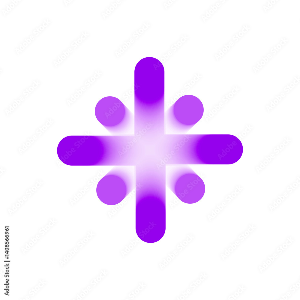 Obraz premium symmetrical abstract 2d logo asset on transparent background