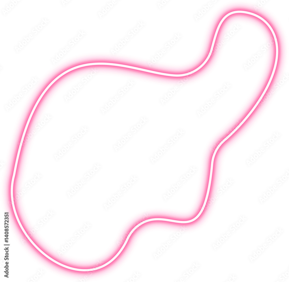 Squiggly pattern with an organic trace, highlighted by a glowing pink outline. Squiggly pattern with an organic trace, highlighted by a glowing pink outline.