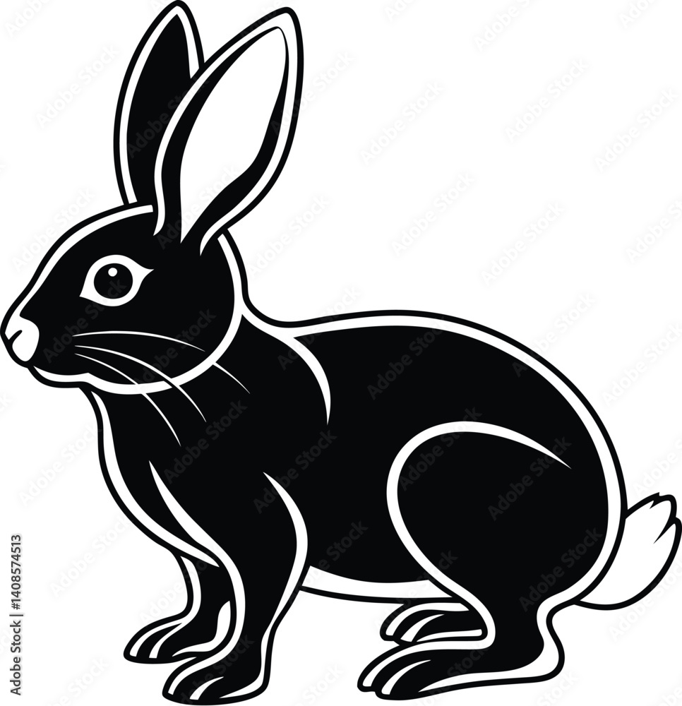 Obraz premium Bunny silhouette vector designs 21