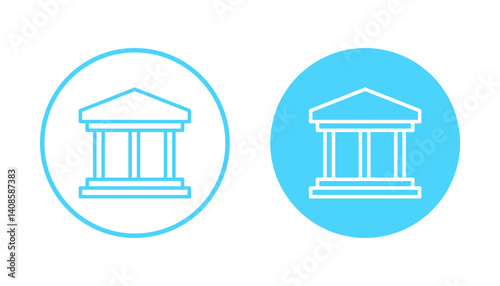 Bank icon vector. Bank sign and symbol, museum, university