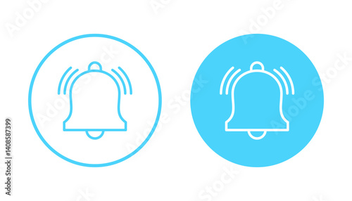 Bell icon vector. Notification sign and symbol for web site design