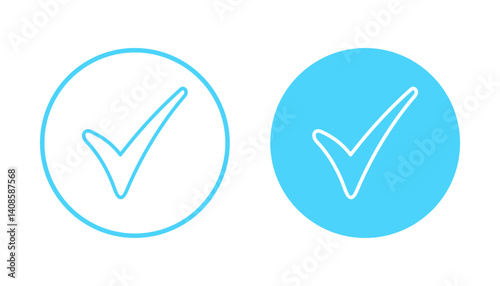 Check mark icon vector. Tick mark sign and symbol