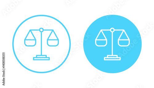 Scales icon vector. Law scale icon. Justice sign and symbol