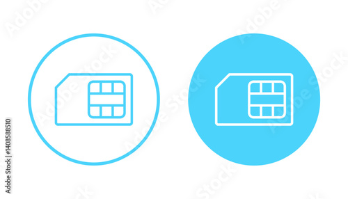 Sim card icon vector. dual sim card sign and symbol