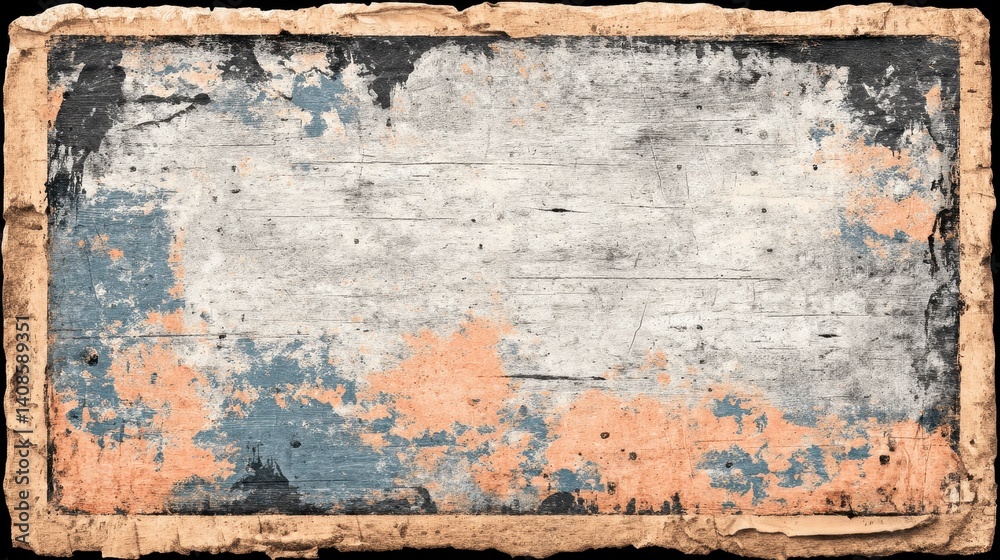 Obraz premium Weathered Grunge Texture Background with Beige Gray and Orange Hues