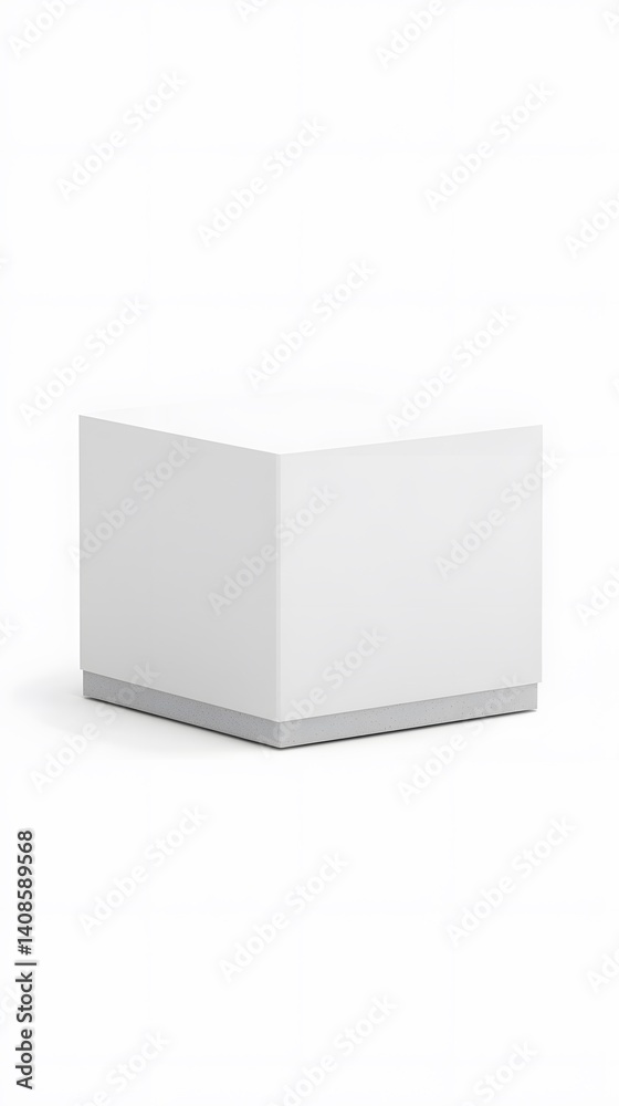 Blank White Cube Box Product Packaging Mockup Blank White Cube Box Product Packaging Mockup